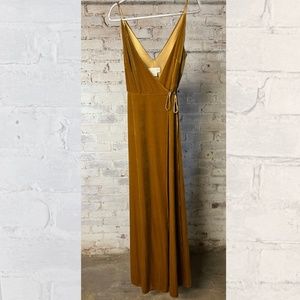 jenny yoo andi velvet mustard yellow marigold wrap dress [size 4]
